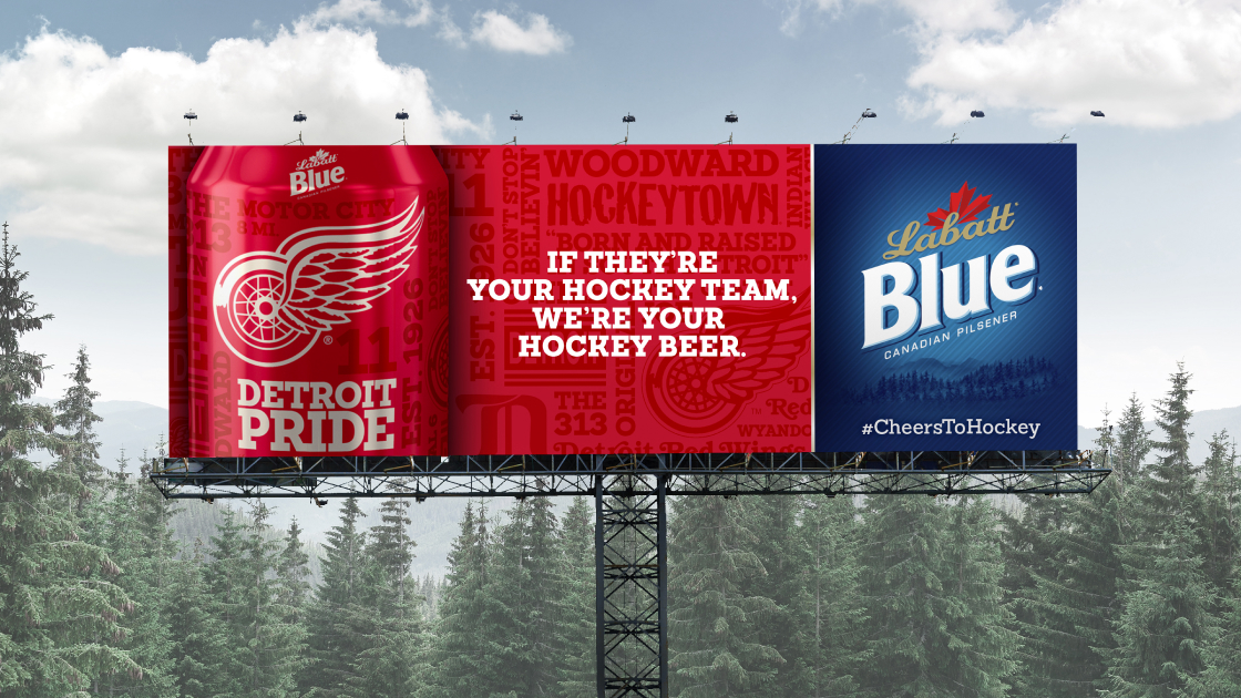 Labatt #CheersToHockey billboard artwork