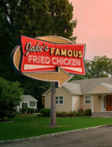 Jake's Famous Fried Chicken sign