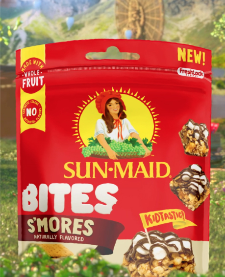 Sun·Maid Bites S'mores flavor packaging